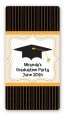 Black & Gold - Custom Rectangle Graduation Party Sticker/Labels thumbnail