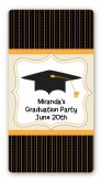 Black & Gold - Custom Rectangle Graduation Party Sticker/Labels