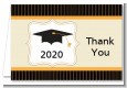 Black & Gold - Graduation Party Thank You Cards thumbnail