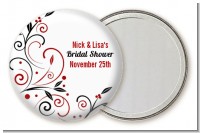 Black and Red Vine - Personalized Bridal Shower Pocket Mirror Favors