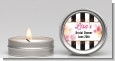 Black And White Stripe Floral Watercolor - Bridal Shower Candle Favors thumbnail