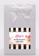 Black And White Stripe Floral Watercolor - Bridal Shower Goodie Bags thumbnail