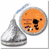 Black Cat - Hershey Kiss Halloween Sticker Labels