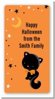 Black Cat - Custom Rectangle Halloween Sticker/Labels