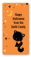 Black Cat - Custom Rectangle Halloween Sticker/Labels thumbnail