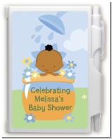 Blooming Baby Boy African American - Baby Shower Personalized Notebook Favor