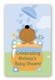 Blooming Baby Boy African American - Custom Large Rectangle Baby Shower Sticker/Labels thumbnail