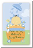 Blooming Baby Boy Asian - Custom Large Rectangle Baby Shower Sticker/Labels
