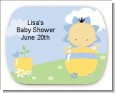 Blooming Baby Boy Asian - Personalized Baby Shower Rounded Corner Stickers thumbnail