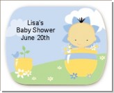 Blooming Baby Boy Asian - Personalized Baby Shower Rounded Corner Stickers