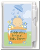 Blooming Baby Boy Caucasian - Baby Shower Personalized Notebook Favor