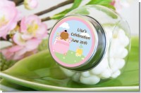 Blooming Baby Girl African American - Personalized Baby Shower Candy Jar