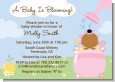 Blooming Baby Girl African American - Baby Shower Invitations thumbnail