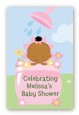 Blooming Baby Girl African American - Custom Large Rectangle Baby Shower Sticker/Labels thumbnail