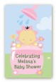 Blooming Baby Girl Asian - Custom Large Rectangle Baby Shower Sticker/Labels thumbnail