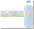 Blooming Baby Girl Asian - Personalized Baby Shower Water Bottle Labels thumbnail