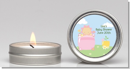 Blooming Baby Girl Caucasian - Baby Shower Candle Favors