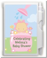 Blooming Baby Girl Caucasian - Baby Shower Personalized Notebook Favor