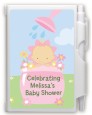 Blooming Baby Girl Caucasian - Baby Shower Personalized Notebook Favor thumbnail