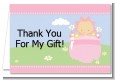 Blooming Baby Girl Caucasian - Baby Shower Thank You Cards thumbnail