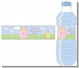 Blooming Baby Girl Caucasian - Personalized Baby Shower Water Bottle Labels thumbnail