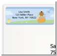 Blooming Baby Boy African American - Baby Shower Return Address Labels thumbnail