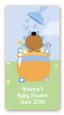 Blooming Baby Boy African American - Custom Rectangle Baby Shower Sticker/Labels thumbnail