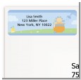 Blooming Baby Boy Caucasian - Baby Shower Return Address Labels thumbnail