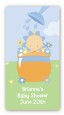 Blooming Baby Boy Caucasian - Custom Rectangle Baby Shower Sticker/Labels thumbnail