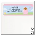 Blooming Baby Girl African American - Baby Shower Return Address Labels thumbnail