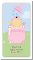 Blooming Baby Girl Asian - Custom Rectangle Baby Shower Sticker/Labels