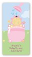 Blooming Baby Girl Asian - Custom Rectangle Baby Shower Sticker/Labels thumbnail