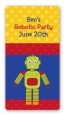 Robot Party - Custom Rectangle Birthday Party Sticker/Labels thumbnail