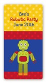 Robot Party - Custom Rectangle Birthday Party Sticker/Labels
