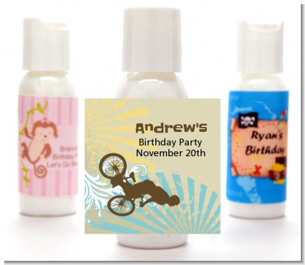 BMX Rider - Personalized Birthday Party Lotion Favors