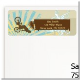 BMX Rider - Birthday Party Return Address Labels