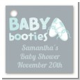 Booties Blue - Personalized Baby Shower Card Stock Favor Tags thumbnail