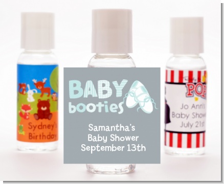 Booties Blue - Personalized Baby Shower Hand Sanitizers Favors