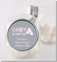 Booties Pink - Personalized Baby Shower Candy Jar