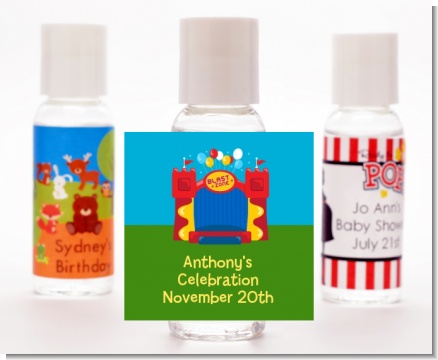 Bounce House - Personalized Birthday Party Hand Sanitizers Favors