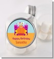 Bounce House Purple and Orange - Personalized Birthday Party Candy Jar thumbnail