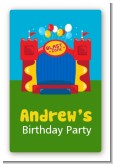 Bounce House - Custom Large Rectangle Birthday Party Sticker/Labels