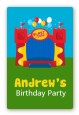 Bounce House - Custom Large Rectangle Birthday Party Sticker/Labels thumbnail