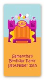 Bounce House Purple and Orange - Custom Rectangle Birthday Party Sticker/Labels