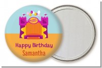 Bounce House Purple and Orange - Personalized Birthday Party Pocket Mirror Favors