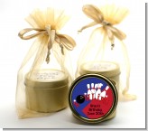 Bowling Boy - Birthday Party Gold Tin Candle Favors