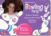 Bowling Party - Photo Birthday Party Invitations