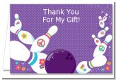 Bowling Party - Birthday Party Thank You Cards