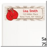 Boxing Gloves - Birthday Party Return Address Labels