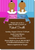 Twin Babies 1 Boy and 1 Girl African American - Baby Shower Invitations